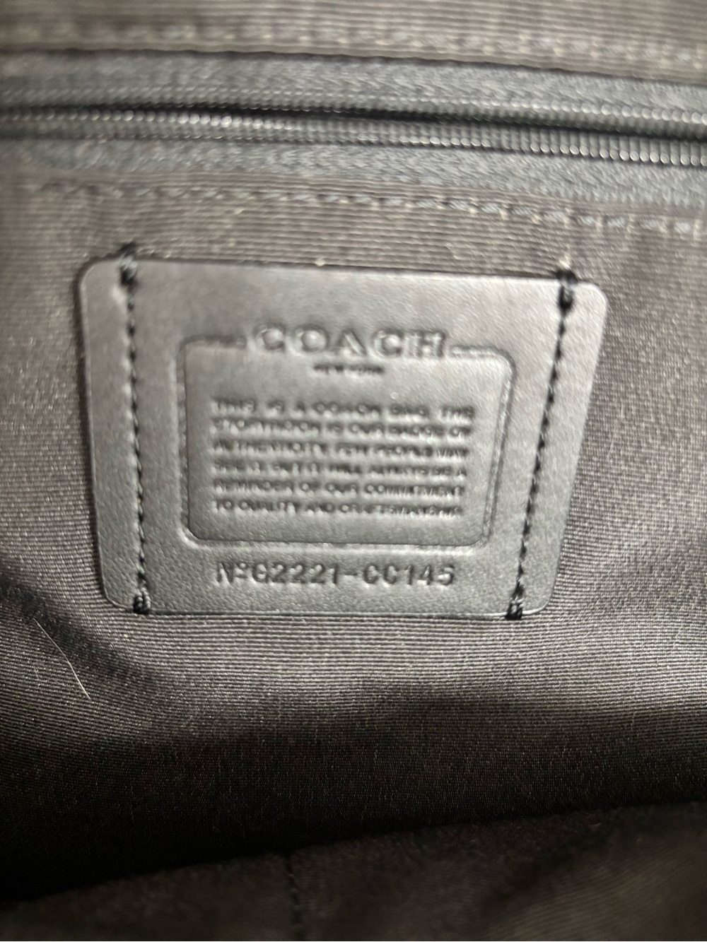 COACH Court Backpack CC145 Red Black Tartan Plaid - Picture 9 of 10